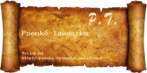 Psenkó Tavaszka névjegykártya